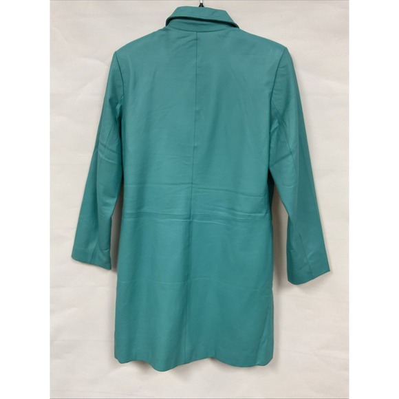 Vintage Newport News Turquoise Teal Color,Genuine Leather Jacket,  Size M - Picture 5 of 5